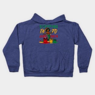 Stepping Into Juneteenth African American Melanin Mermaid Kids Hoodie